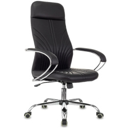 Кресло руководителя Бюрократ CH-610SL черный (экокожа, 120 кг, крестовина металл, колесики полиуретан)