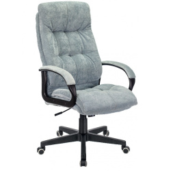 Кресло руководителя Бюрократ CH-824 Fabric серо-голубой Light-28 (ткань, 120 кг, крестовина пластик, колесики пластик)