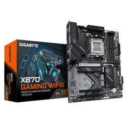 Материнская плата Gigabyte X870 GAMING WIFI6 (LGA AM5, AMD X870, ATX, 4xDDR5 5200 МГц, 4xSATA, 3xM.2, 3хPCI-E x16, HDM, Wi-Fi, Bluetooth)