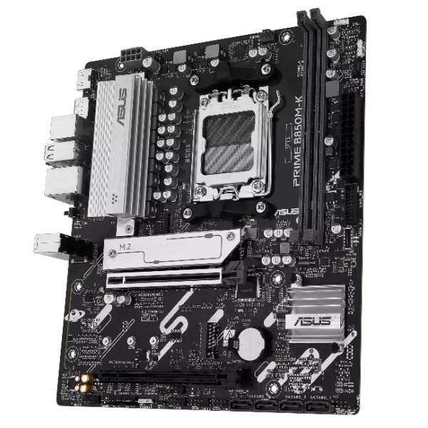 Материнская плата Asus PRIME B850M-K (LGA AM5, AMD B850, Micro-ATX, 2xDDR5 5600 МГц, 4xSATA, 2xM.2, 2хPCI-E x16, HDM/DP)