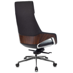 Кресло руководителя Бюрократ _DAO-2 черный (нат.кожа/экокожа, 150 кг, крестовина алюминий, колесики пенополиуретан, подголовник)