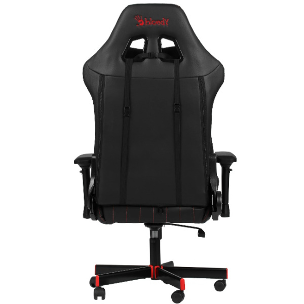 Кресло игровое A4Tech Bloody GC-990 черный/красный (экокожа, 180 кг, крестовина металл, подголовник, поддержка поясницы)   