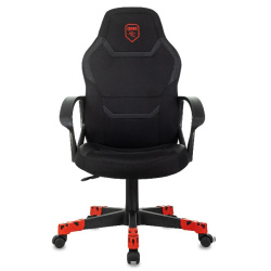 Кресло игровое Zombie 100 черный (ткань/ эко.кожа, 120кг, крестовина пластик, колесики пластик)