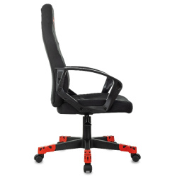 Кресло игровое Zombie 100 черный (ткань/ эко.кожа, 120кг, крестовина пластик, колесики пластик)