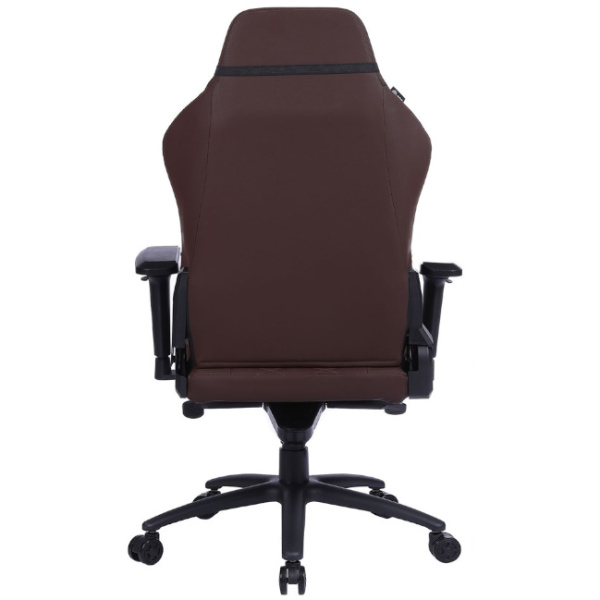 Кресло игровое Cactus CS-CHR-0112BR коричневый (экокожа,120кг, крестовина металл, подголовник, поддержка поясницы)